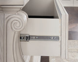Bruchandi Antique White Dresser and Mirror