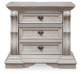 Bruchandi Antique White Upholstered Panel Bedroom Set view 11