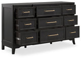Welltern Black Dresser - Ella Furniture