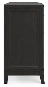 Welltern Black Dresser - Ella Furniture