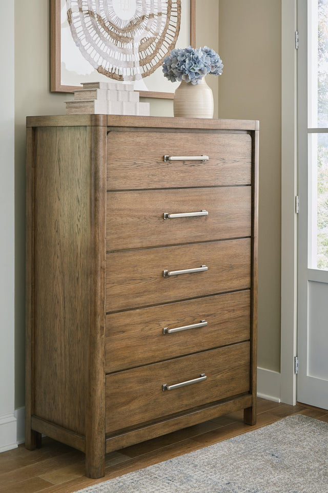 Cabalynn Light Brown Chest Of Drawers - Ella Furniture