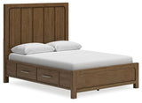 Cabalynn Light Brown Panel Bedroom Set angled view