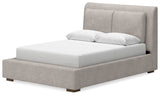 Cabalynn Light Brown Upholstered Bedroom Set angled view