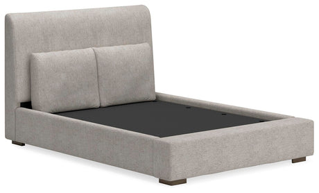 Cabalynn Light Brown Upholstered Bedroom Set angled view