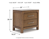 Cabalynn Light Brown Panel Bedroom Set dimension view
