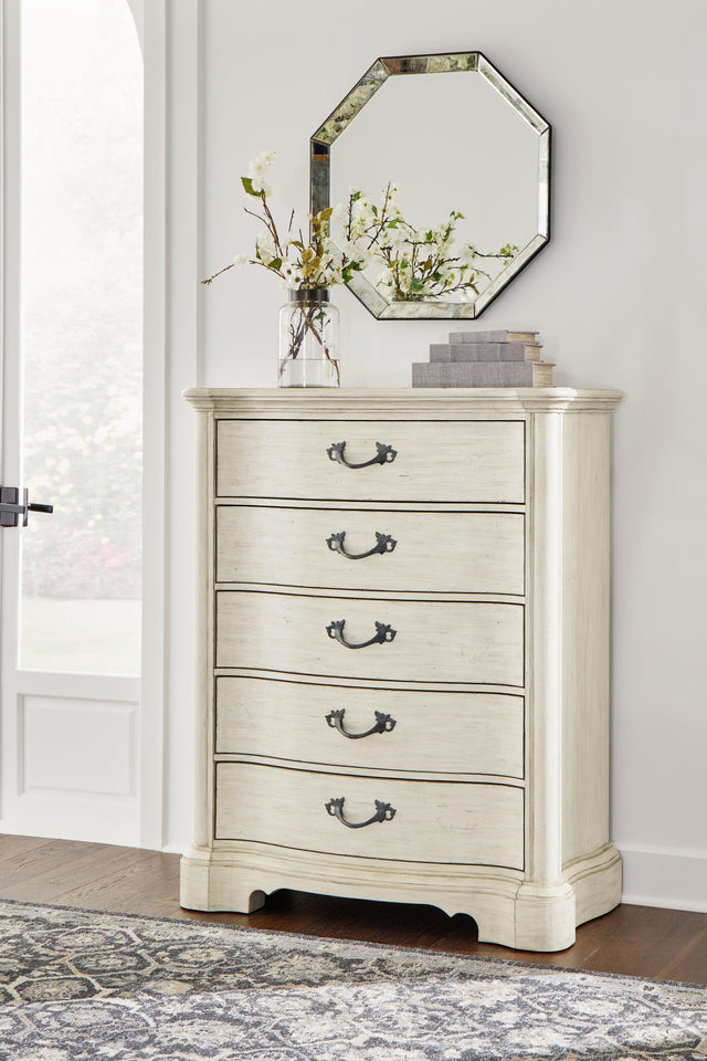 Arlendyne Antique White Chest Of Drawers - Ella Furniture