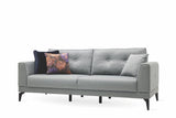 Cordell Light Gray 3-Seater Sofa Bed - Ella Furniture