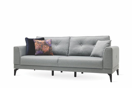 Cordell Light Gray 3-Seater Sofa Bed - Ella Furniture