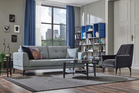 Cordell Light Gray 3-Seater Sofa Bed - Ella Furniture