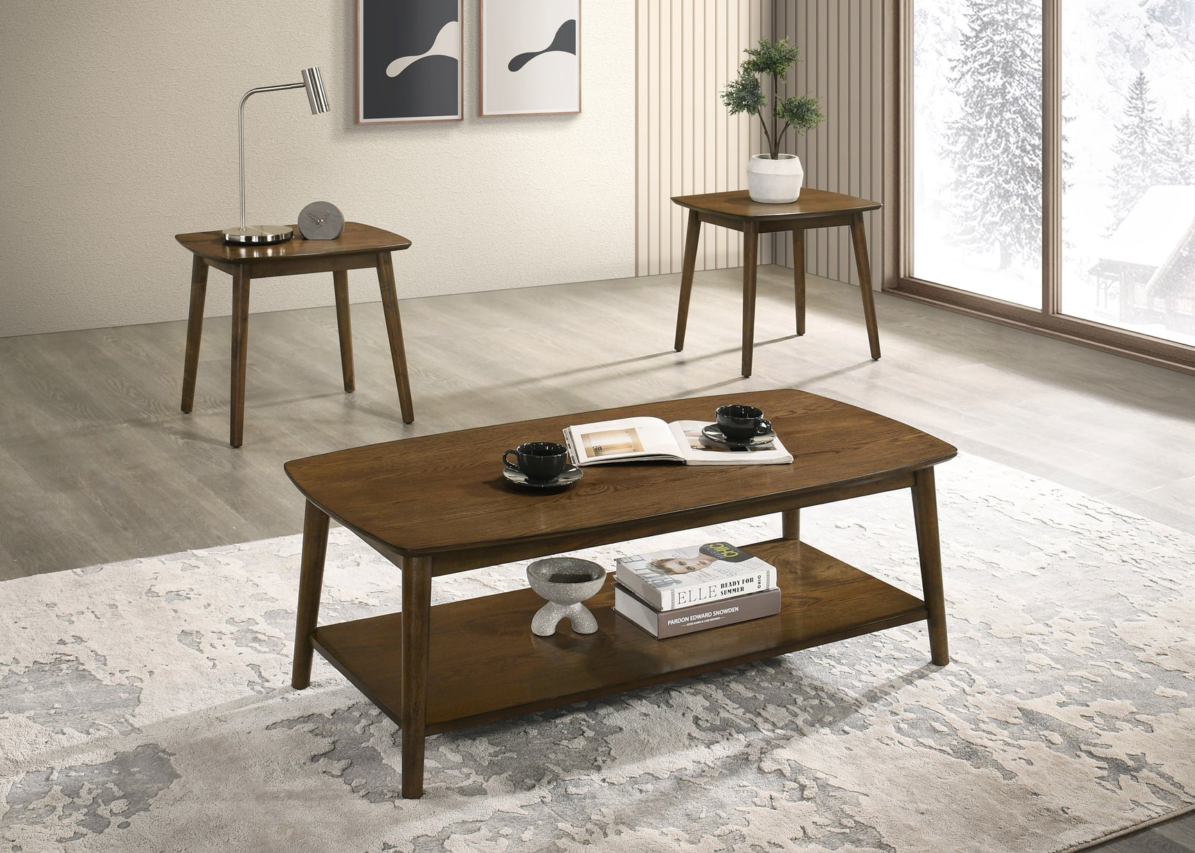 Draper Brown Cofee Table Set