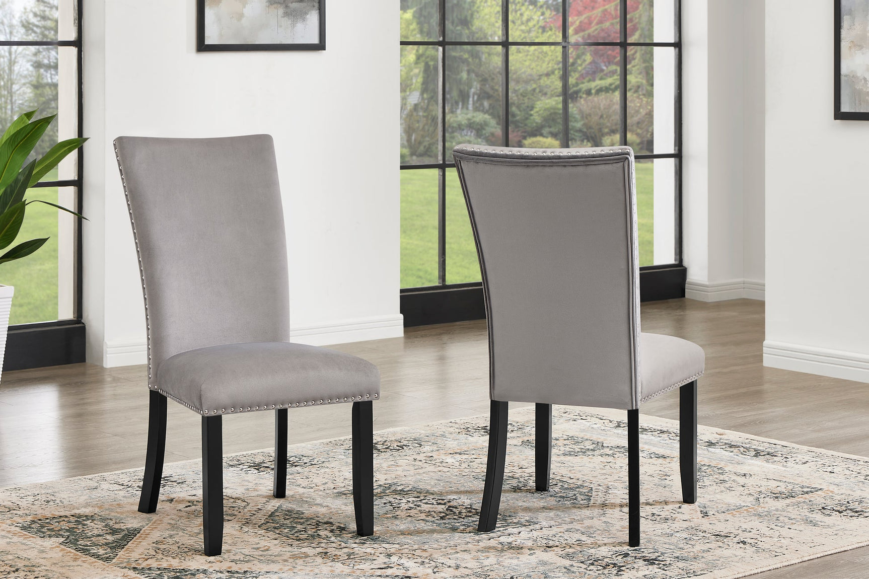 Larry Grey Rectangular Dining Room Set
