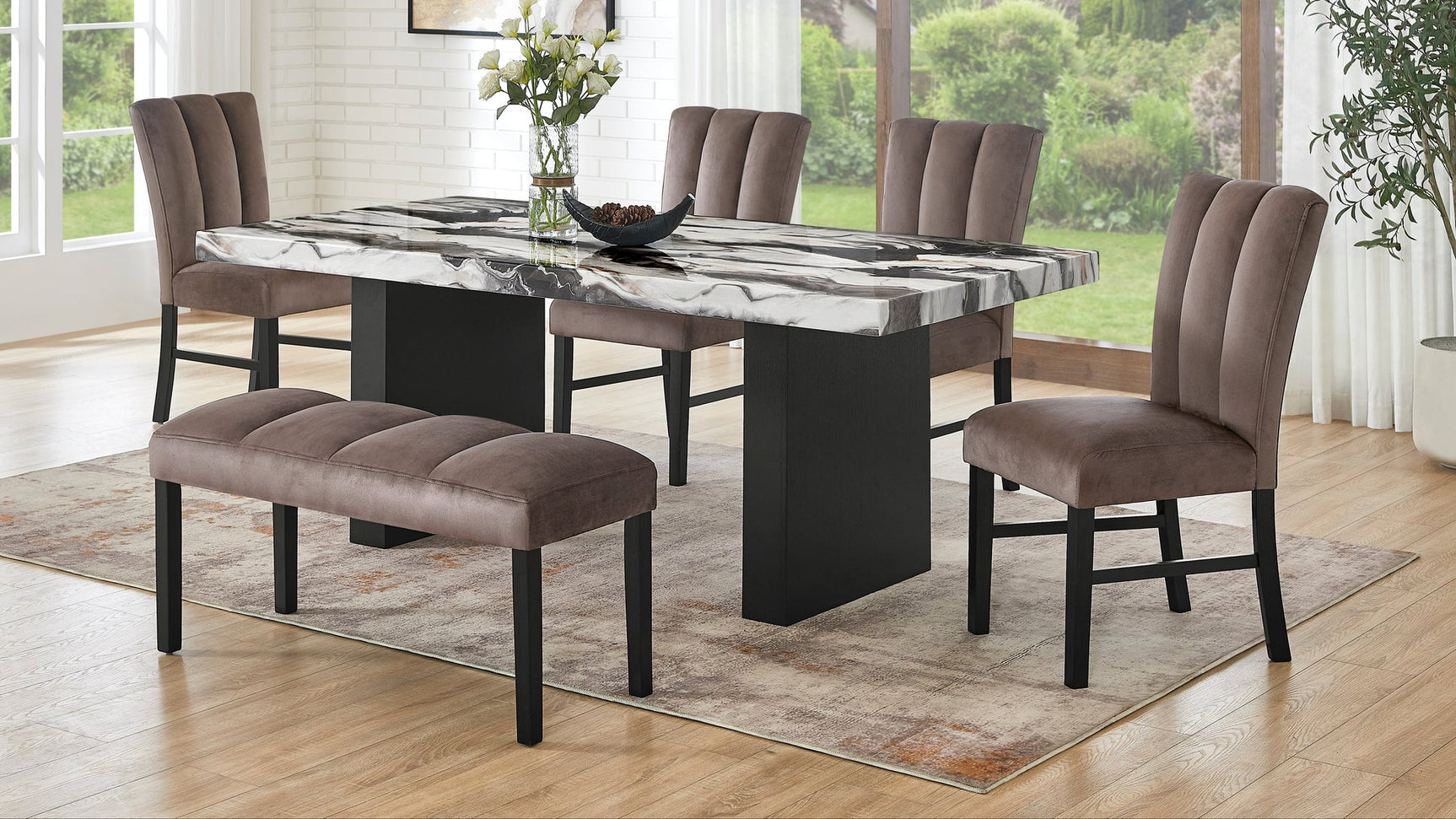 Cosmo Brown Dining Room Set