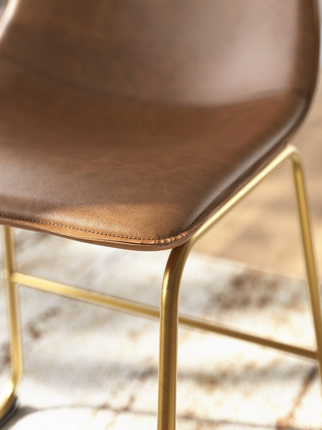 Ciabori Brown/Gold Dining Chair