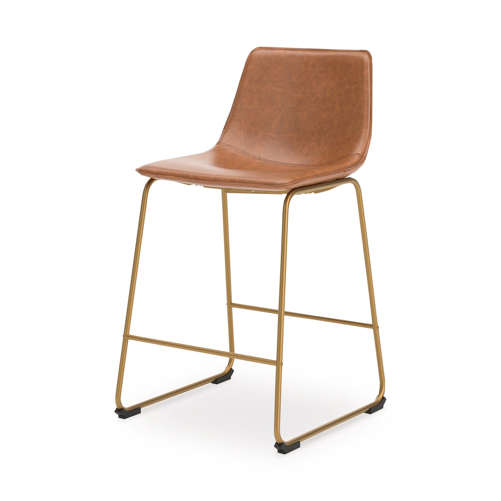 Ciabori Brown/Gold Counter Height Barstool