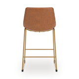 Ciabori Brown/Gold Counter Height Barstool