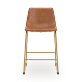 Ciabori Brown/Gold Counter Height Barstool