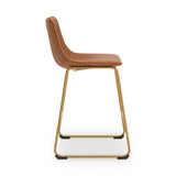 Ciabori Brown/Gold Counter Height Barstool