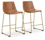 Ciabori Brown/Gold Counter Height Barstool