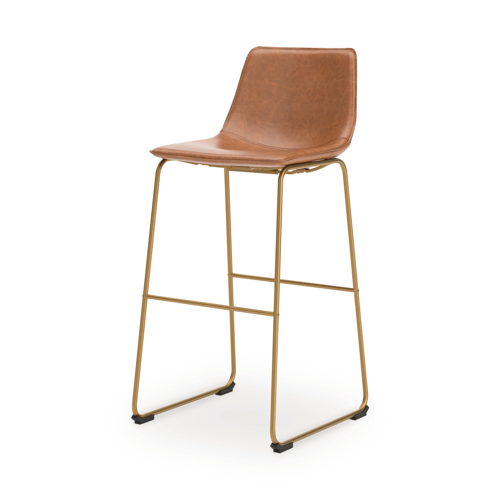 Ciabori Brown/Gold Bar Height Bar Stool