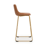 Ciabori Brown/Gold Bar Height Bar Stool