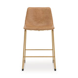 Ciabori Toast/Gold Bar Height Bar Stool