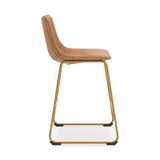 Ciabori Toast/Gold Counter Height Barstool