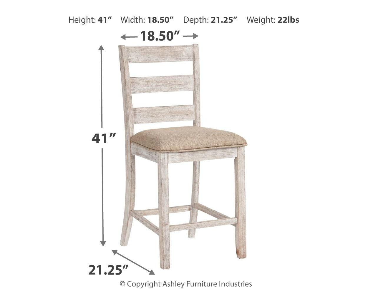 Skempton White/light Brown Counter Height Bar Stool - Ella Furniture