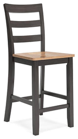 Gesthaven Natural/Brown Counter Height Dining Table and 4 Barstools