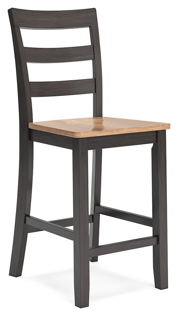 Gesthaven Natural/Brown Counter Height Dining Table and 4 Barstools