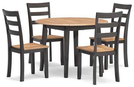 Gesthaven Natural/Brown Dining Set angled view