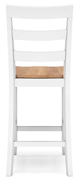 Gesthaven Natural/White Counter Height Dining Table and 2 Barstools