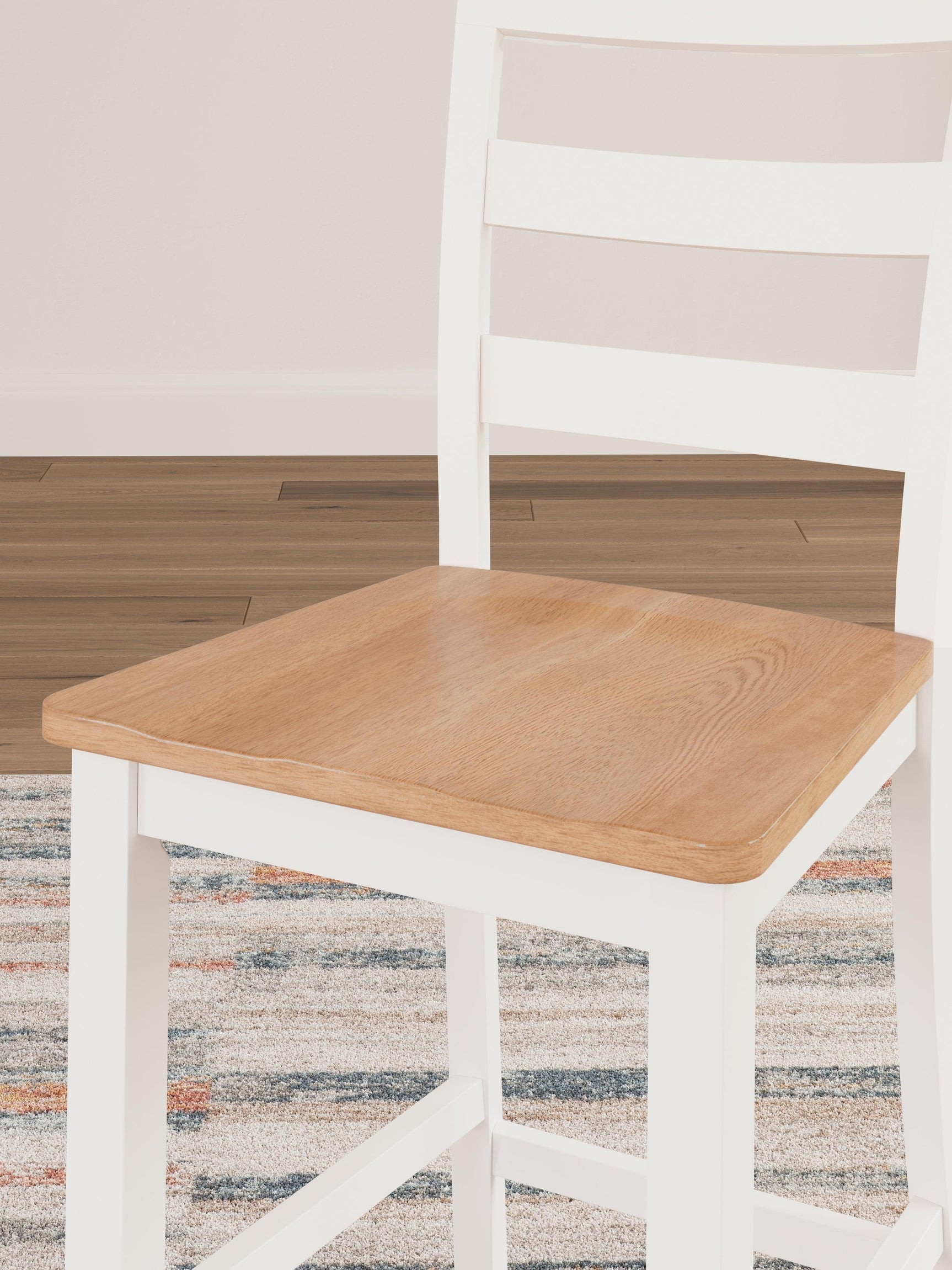 Gesthaven Natural/White Counter Height Dining Table and 2 Barstools