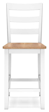Gesthaven Natural/White Counter Height Dining Table and 2 Barstools