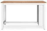 Gesthaven Natural/White Counter Height Dining Table and 2 Barstools