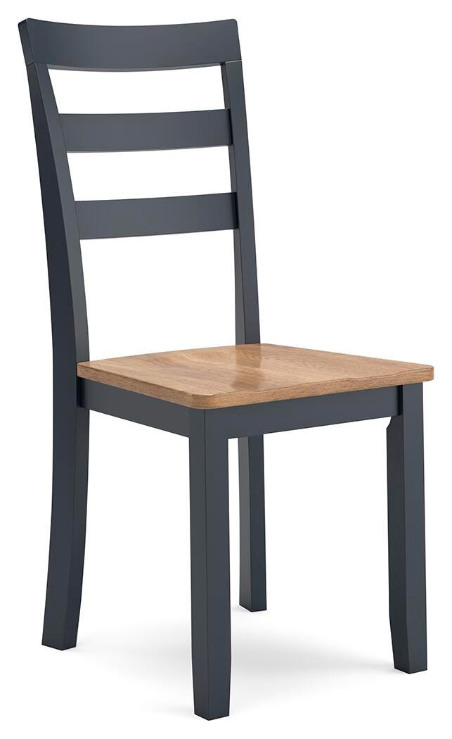 Gesthaven Natural/Blue Dining Set angled view