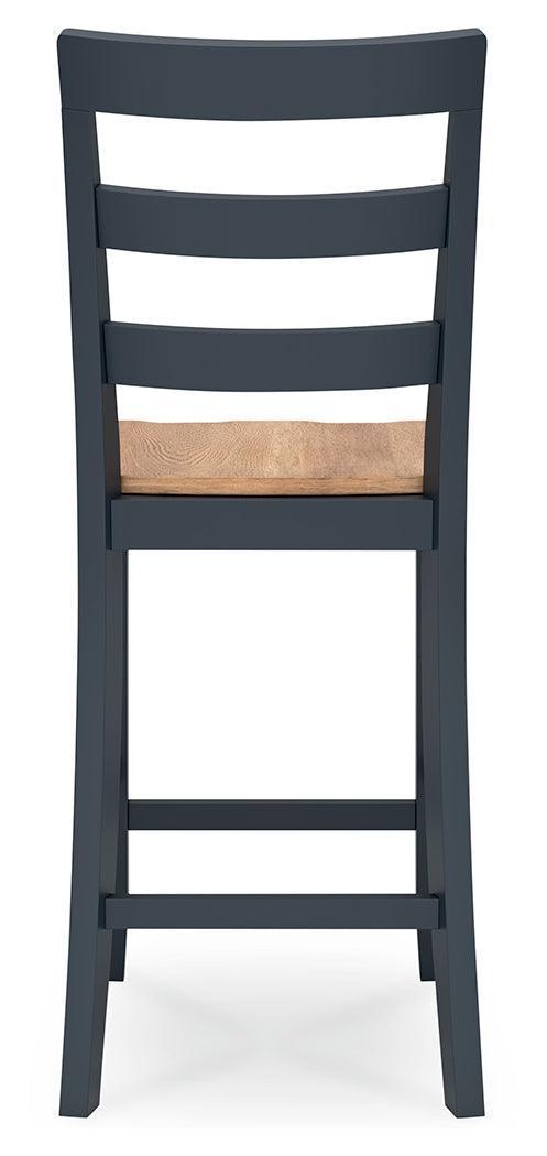 Gesthaven Natural/Blue Counter Height Dining Table and 2 Barstools