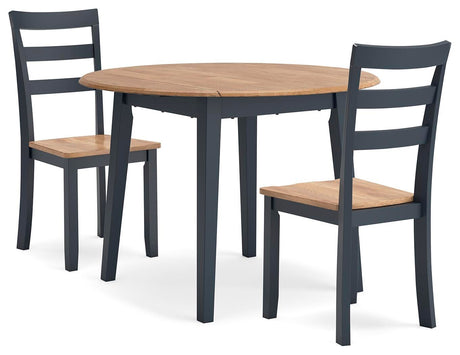 Gesthaven Natural/Blue Dining Set view 2