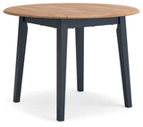 Gesthaven Natural/Blue Dining Set angled view