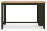 Gesthaven Natural/Green Counter Height Dining Table and 2 Barstools
