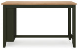 Gesthaven Natural/Green Counter Height Dining Table and 2 Barstools