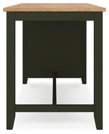 Gesthaven Natural/Green Counter Height Dining Table and 2 Barstools