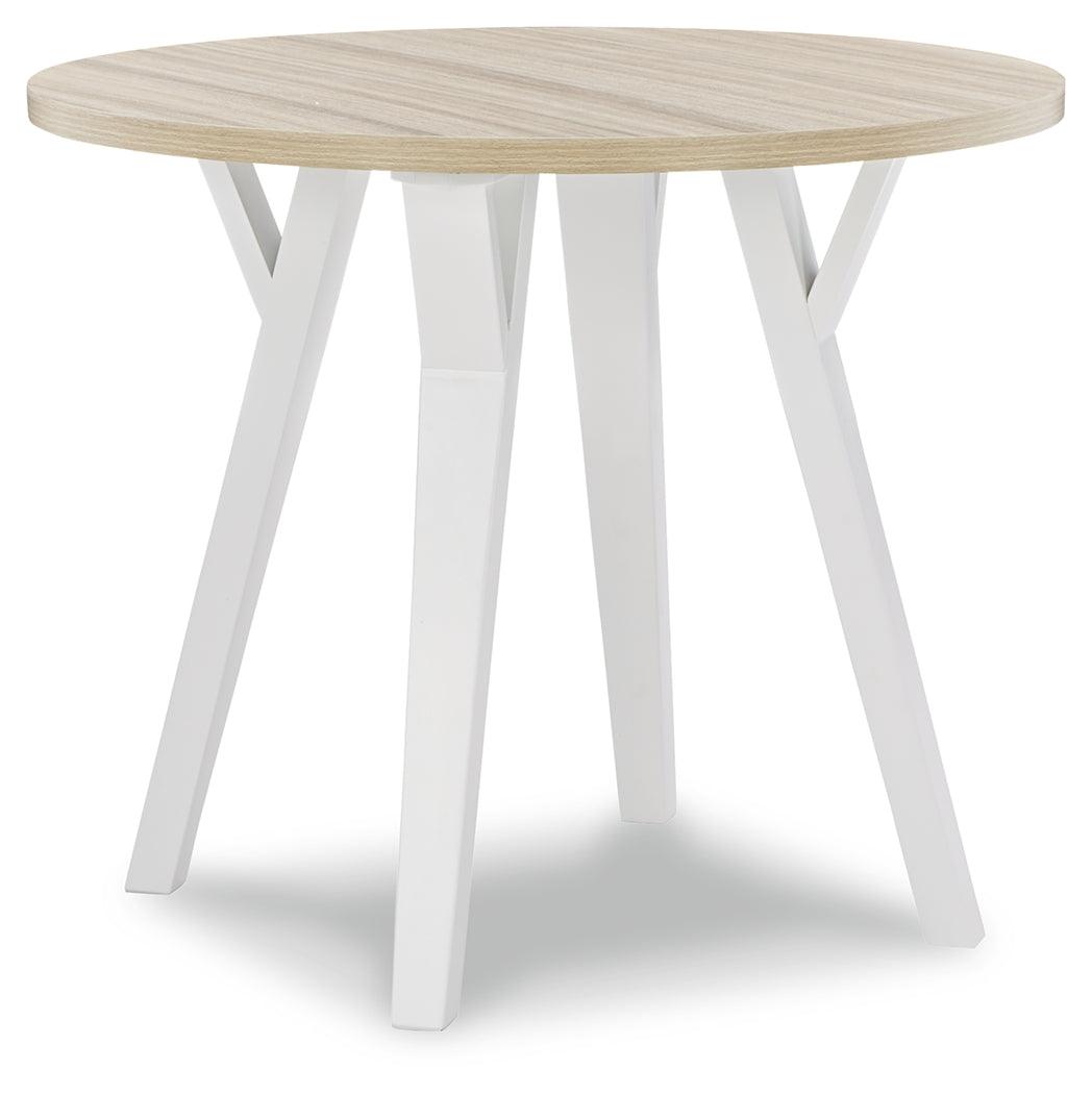 Grannen White/natural Dining Table D407-15 - Ella Furniture