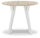 Grannen White/natural Dining Table D407-15 - Ella Furniture