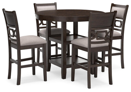 Langwest Brown Counter Height Dining Table And 4 Barstools (Set Of 5) - Ella Furniture