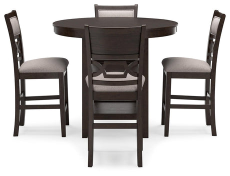 Langwest Brown Counter Height Dining Table And 4 Barstools (Set Of 5) - Ella Furniture