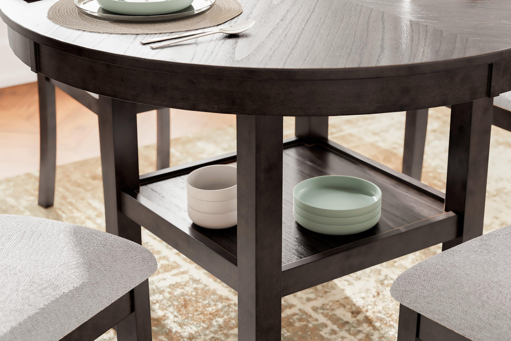 Langwest Brown Dining Table And 4 Chairs (Set Of 5) - Ella Furniture