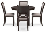 Langwest Brown Dining Table And 4 Chairs (Set Of 5) - Ella Furniture