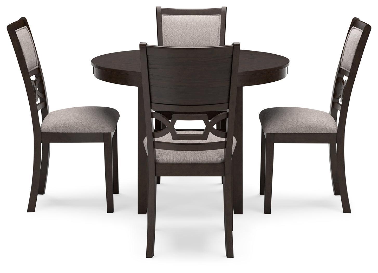 Langwest Brown Dining Table And 4 Chairs (Set Of 5) - Ella Furniture