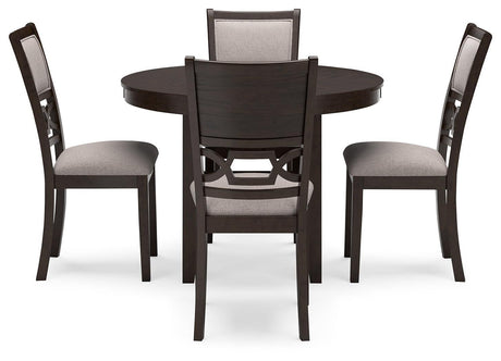 Langwest Brown Dining Table And 4 Chairs (Set Of 5) - Ella Furniture