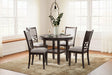 Langwest Brown Dining Table And 4 Chairs (Set Of 5) - Ella Furniture